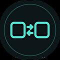 Integration icon: two connected systems